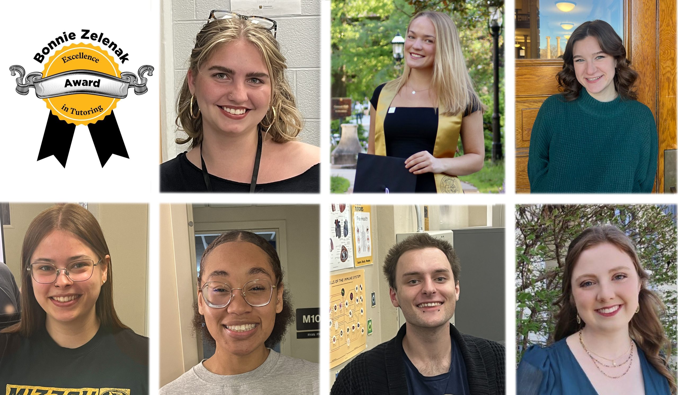 Bonnie Zelenak Excellence in Tutoring Awardees
