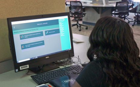 Student participating in NetTutor program